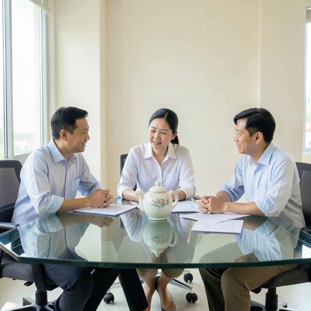 Small meeting around pharmacy distribution planning notes